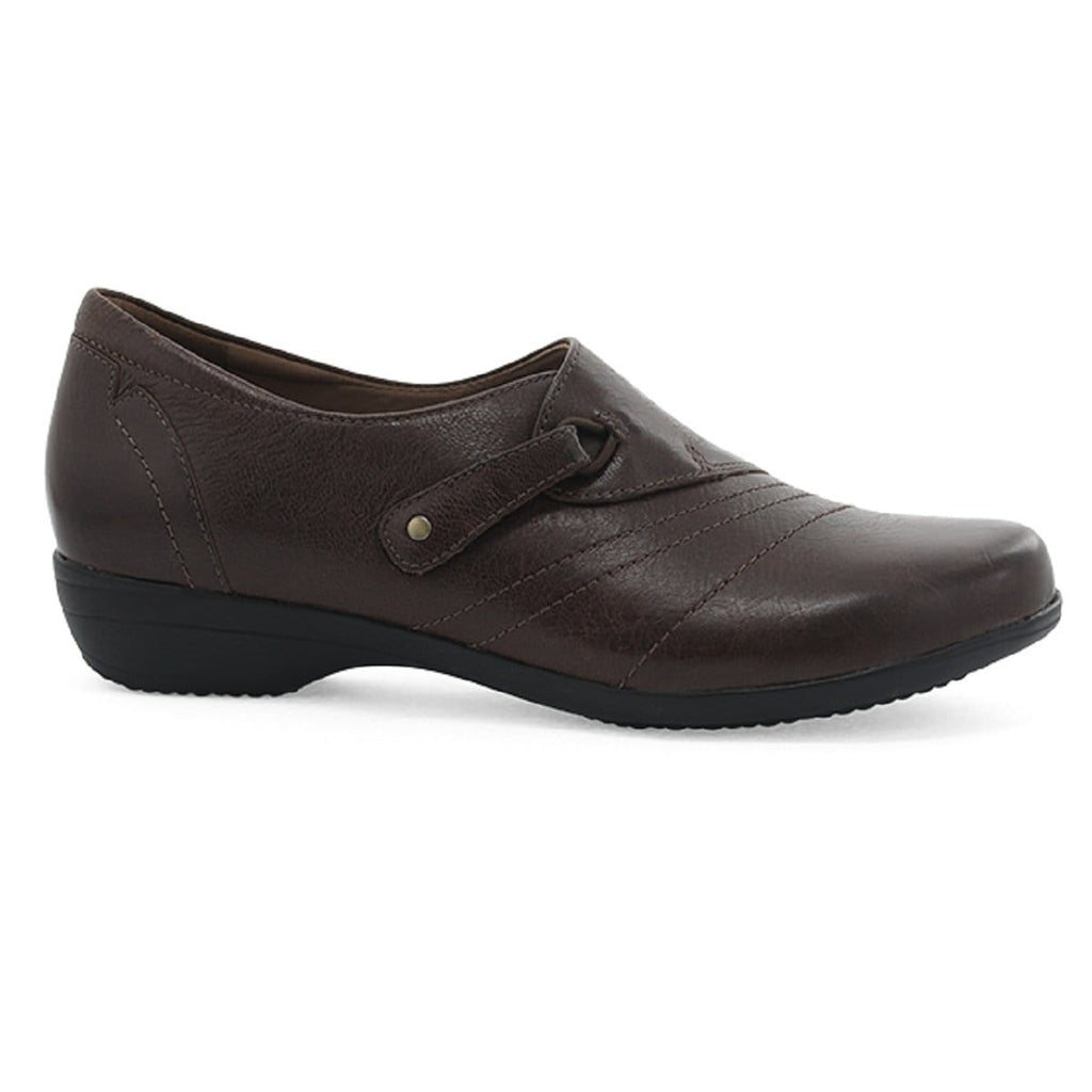 Dansko Franny Slip On Loafer Womens Shoes Chocolate Burnished Suede