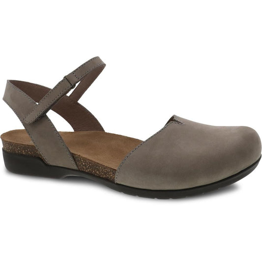 Dansko Rowan Closed Toe Sandal Womens Shoes Taupe Nubuck