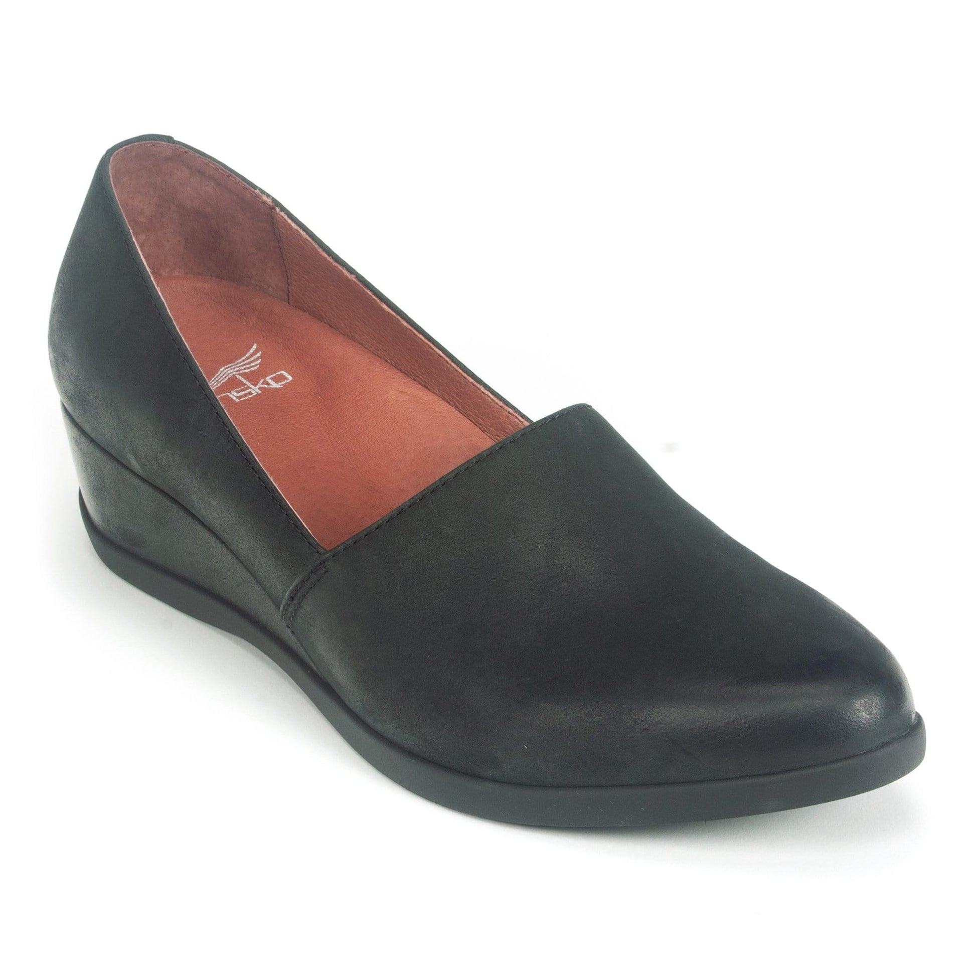 Dansko Shanda Slip On Wedge Womens Shoes Black