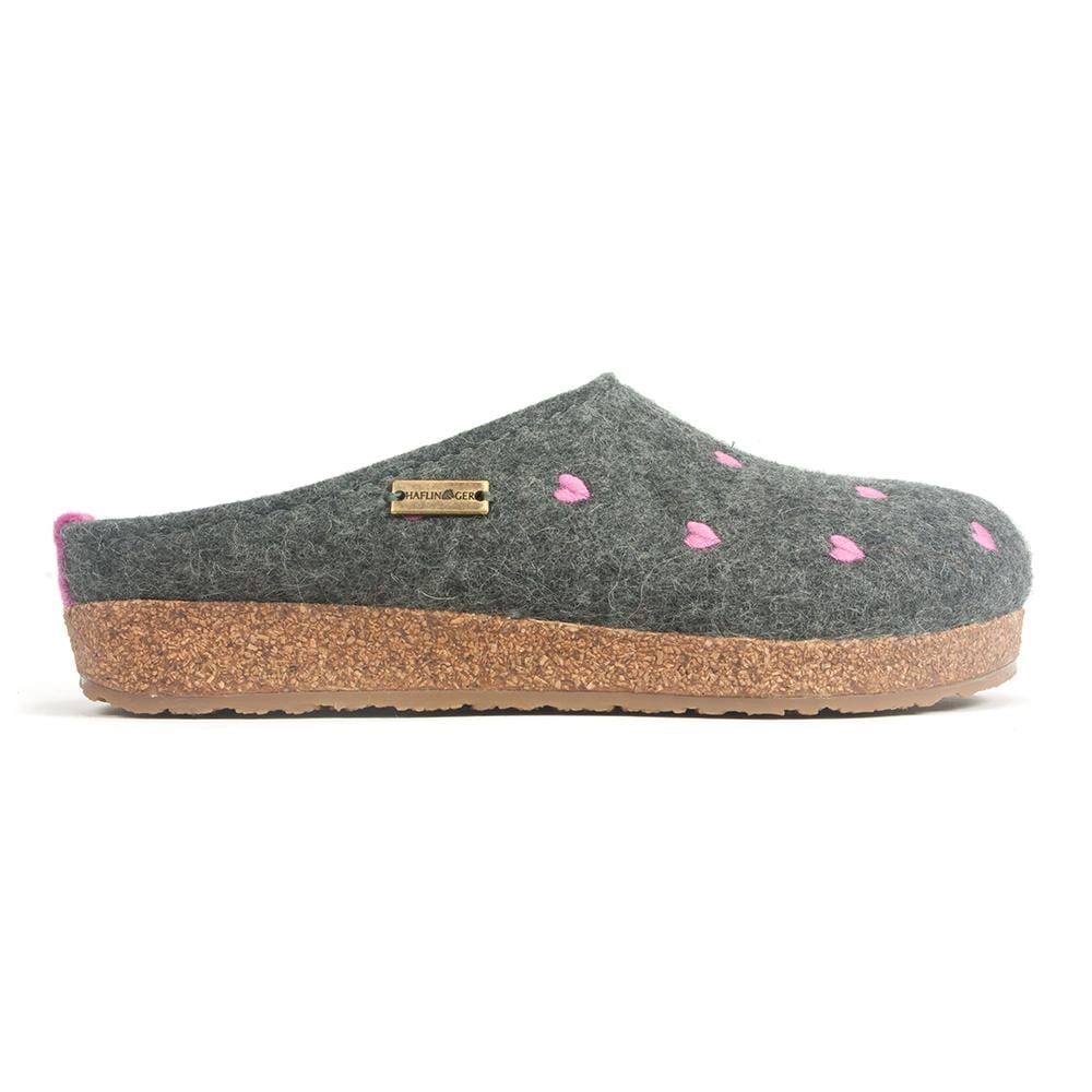 Haflinger Cuorcini Slipper Womens Shoes Grey