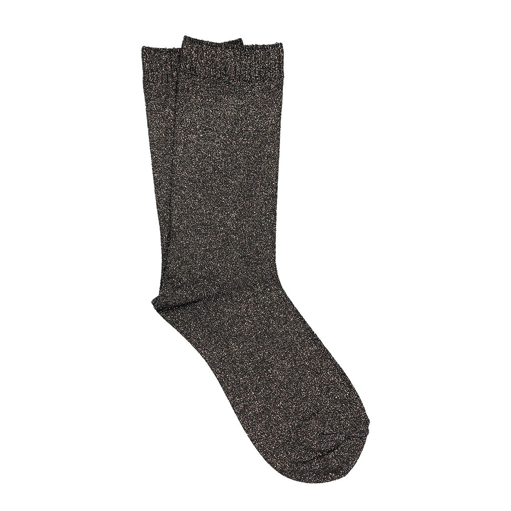 Ilux Shimmie - Soft Tencel Shimmery Crew 1572 Womens Hosiery Black/Gold