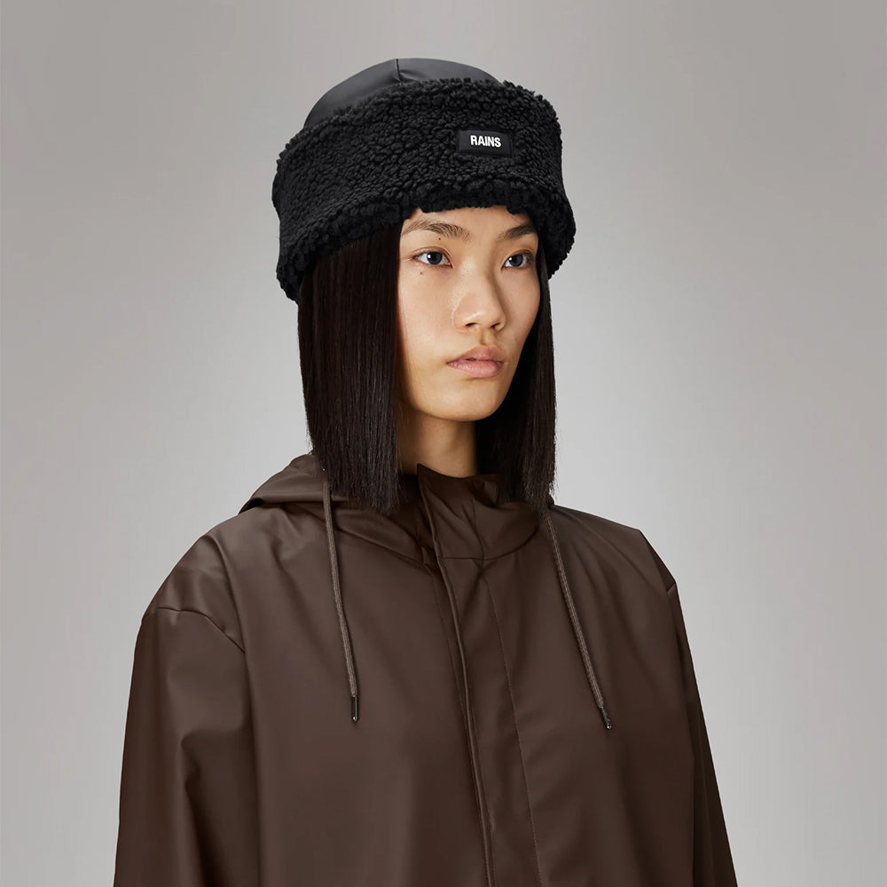 Rains Insulated Fleece Hat T2 Women's Clothing Black