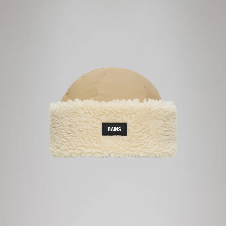 Rains Insulated Fleece Hat T2 Women's Clothing Sand