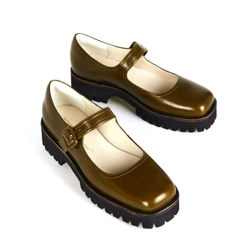 Intentionally Blank Veronica Mary Jane Womens Shoes Khaki