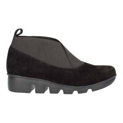 L'Amour Des Pieds Hashree Leather Round Toe Bootie Womens Shoes Black Kid Suede