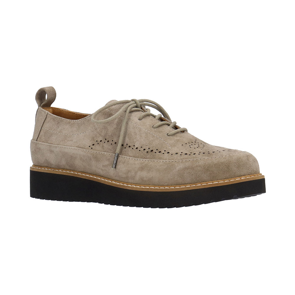 L'Amour Des Pieds Xindra Womens Shoes DK. Taupe Kidsuede