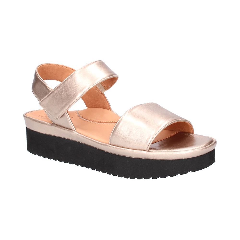 L'Amour Des Pieds Abrilla Sandal - Champagne Met Nappa Womens Shoes Champagne Met Nappa