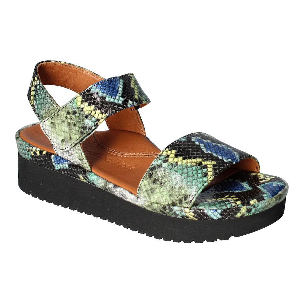 L'Amour Des Pieds Abrilla Sandal - Green Blue Black Multi Womens Shoes Green Blue Black Multi
