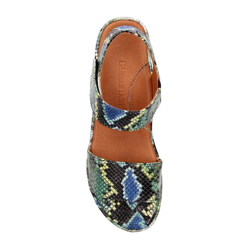 L'Amour Des Pieds Abrilla Sandal - Green Blue Black Multi Womens Shoes