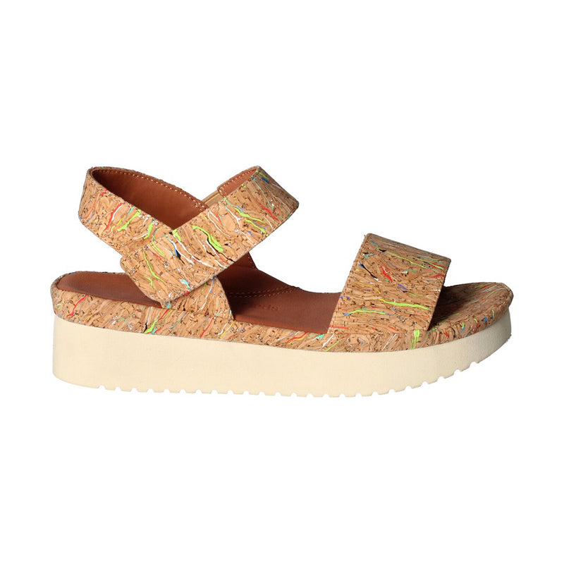 L'Amour Des Pieds Abrilla Sandal - Bright Multi Cork Womens Shoes
