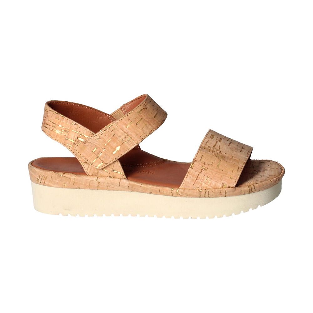 L'Amour Des Pieds Abrilla Sandal - Natural Gold Cork Womens Shoes