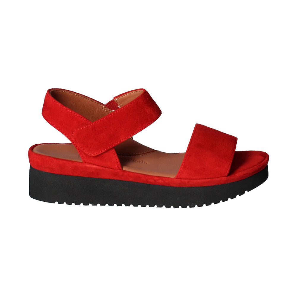 L'Amour Des Pieds Abrilla Sandal - Red Kid Suede Womens Shoes Red Kid Suede