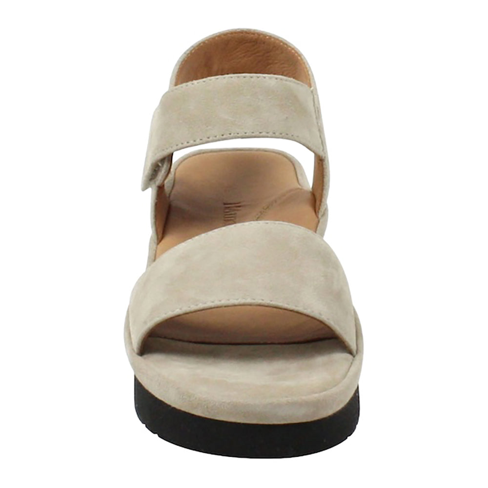 L'Amour Des Pieds Abrilla Sandal - Taupe Kid Suede Womens Shoes