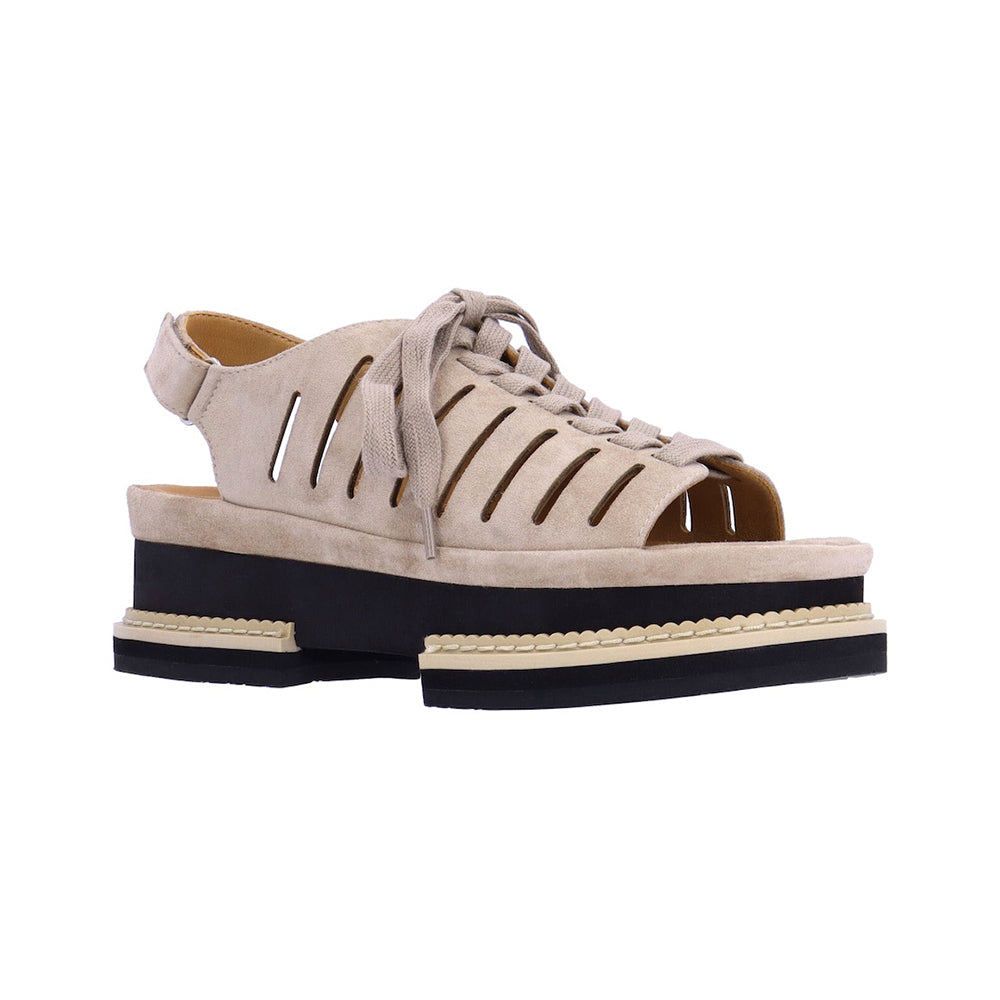 L'Amour Des Pieds Adriel Womens Shoes Taupe Kid Suede