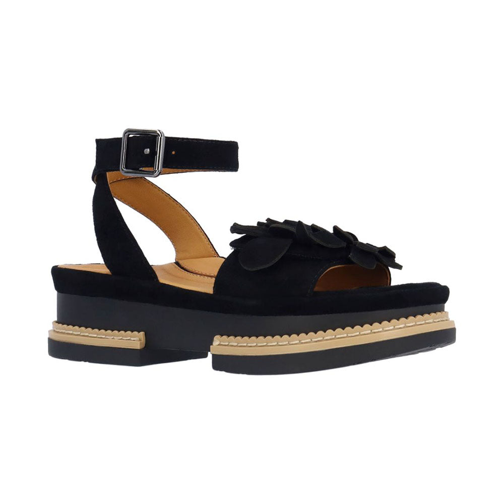 L'Amour Des Pieds Alaric Womens Shoes Black Kid Suede