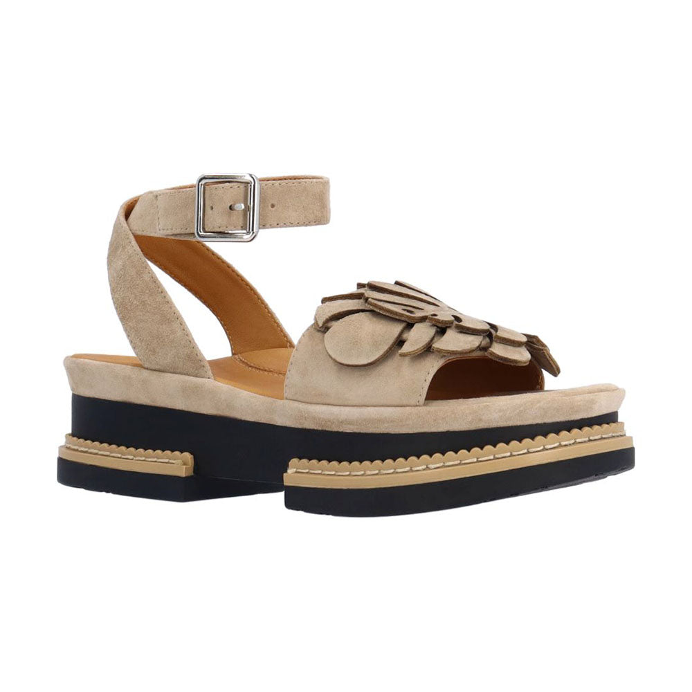 L'Amour Des Pieds Alaric Womens Shoes Taupe Kid Suede