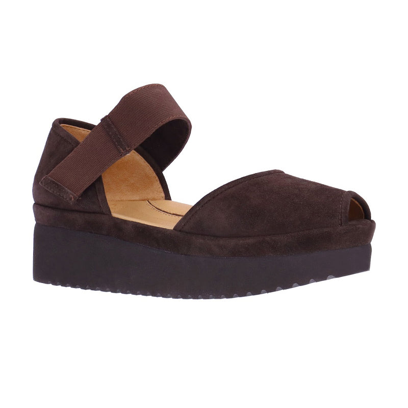 L'Amour Des Pieds Amadour Open Toe Wedge Sandal Womens Shoes Chocolate