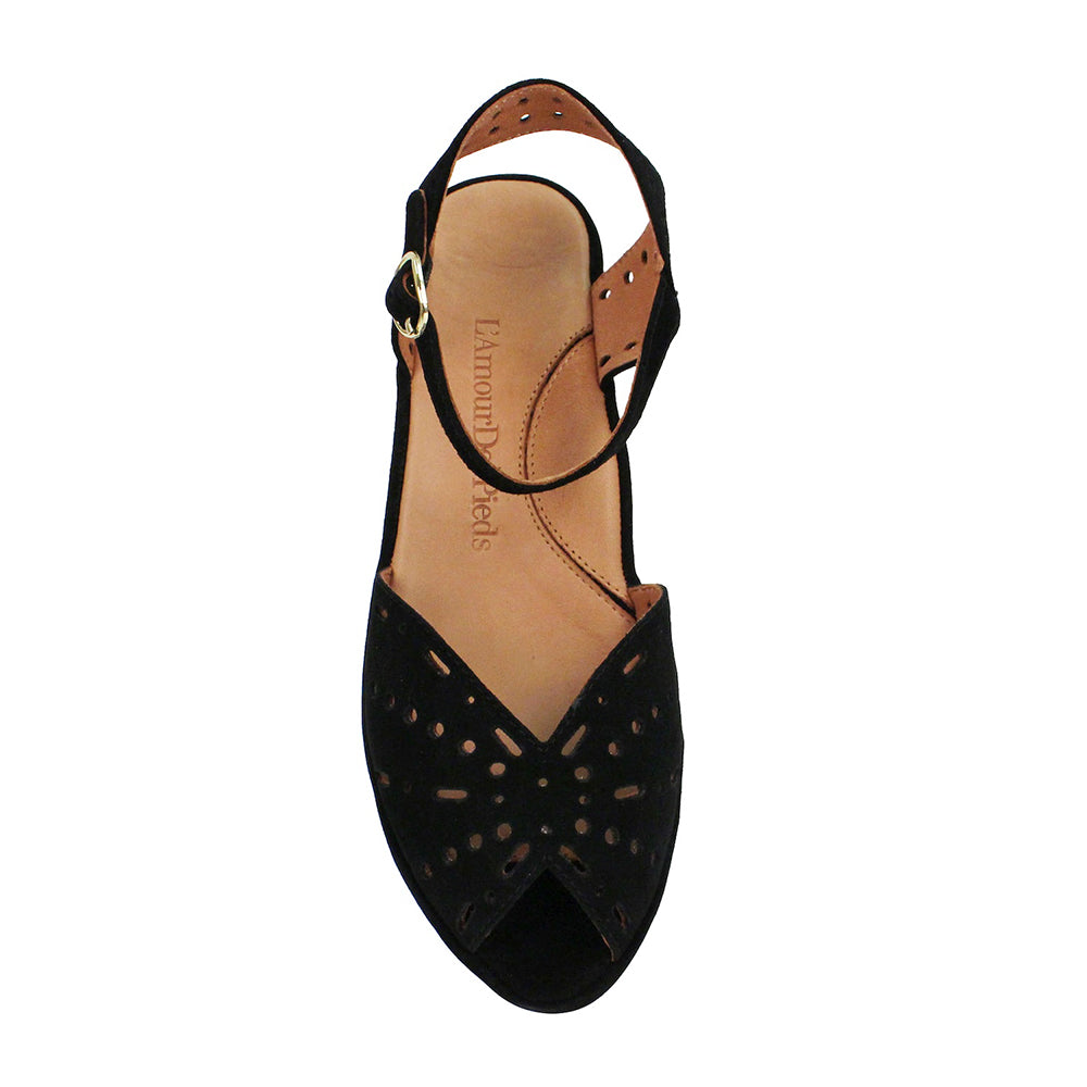 L'Amour Des Pieds Brenn Peep Toe Sandal Womens Shoes