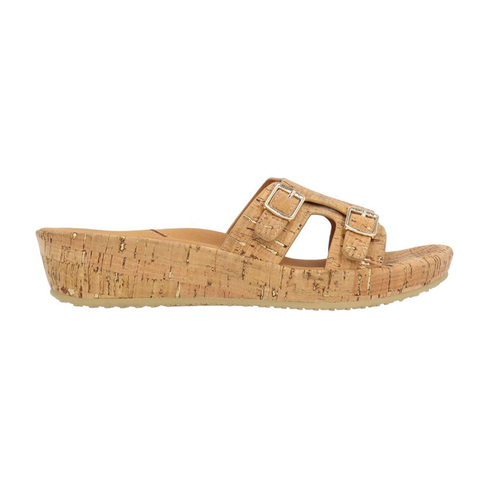 L'Amour Des Pieds Careena Womens Shoes Natural Gold Cork