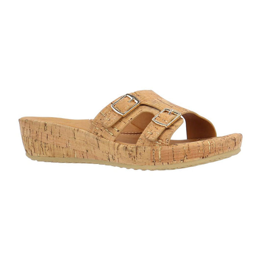 L'Amour Des Pieds Careena Womens Shoes Natural Gold Cork