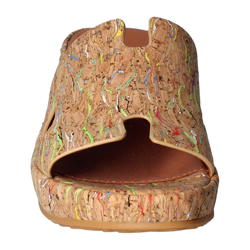 L'Amour Des Pieds Catiana Slip on Sandal - Bright Multi Cork Womens Shoes