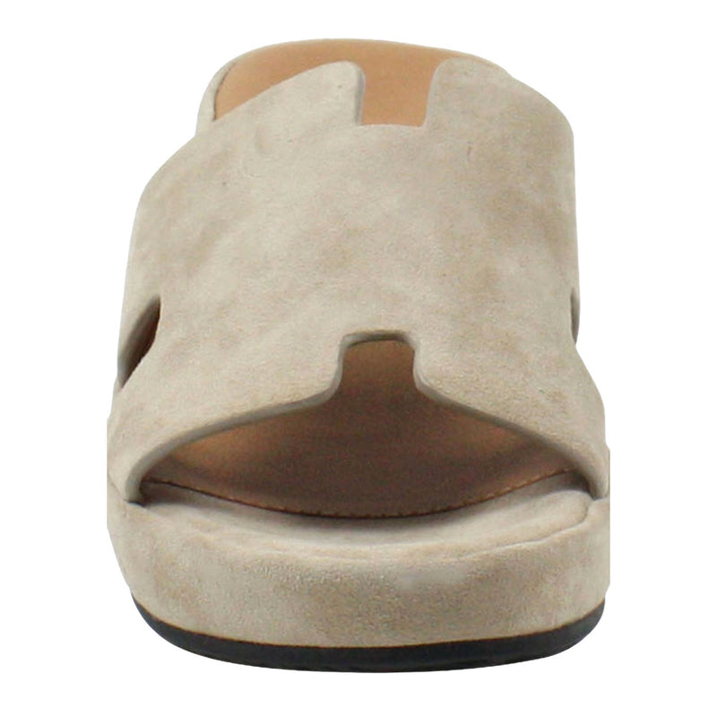 L'Amour Des Pieds Catiana Slip on Sandal - Taupe Kid Suede Womens Shoes