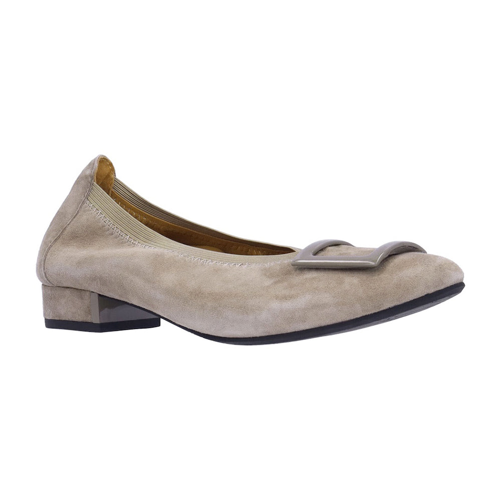 L'Amour Des Pieds Floella Womens Shoes DK. Taupe Kidsuede