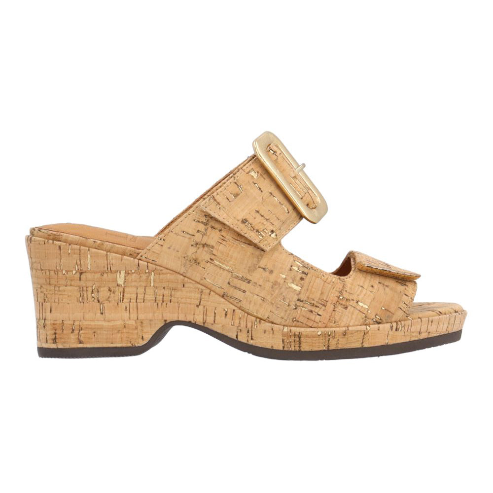 L'Amour Des Pieds Minetta Womens Shoes Natural Gold Cork