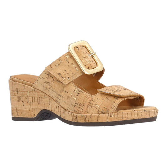 L'Amour Des Pieds Minetta Womens Shoes Natural Gold Cork