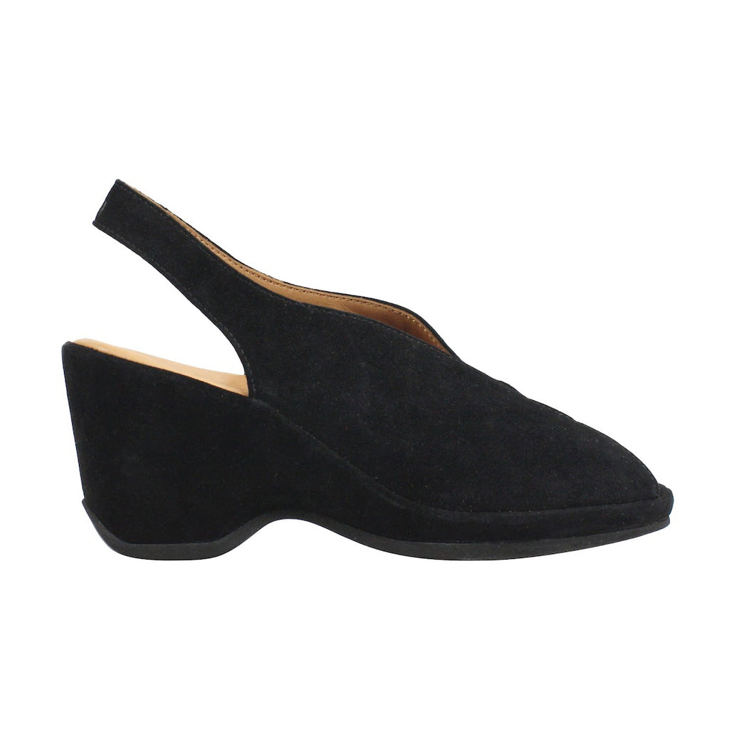 L'Amour Des Pieds Odetta Slingback Sandal Womens Shoes Black Kid Suede