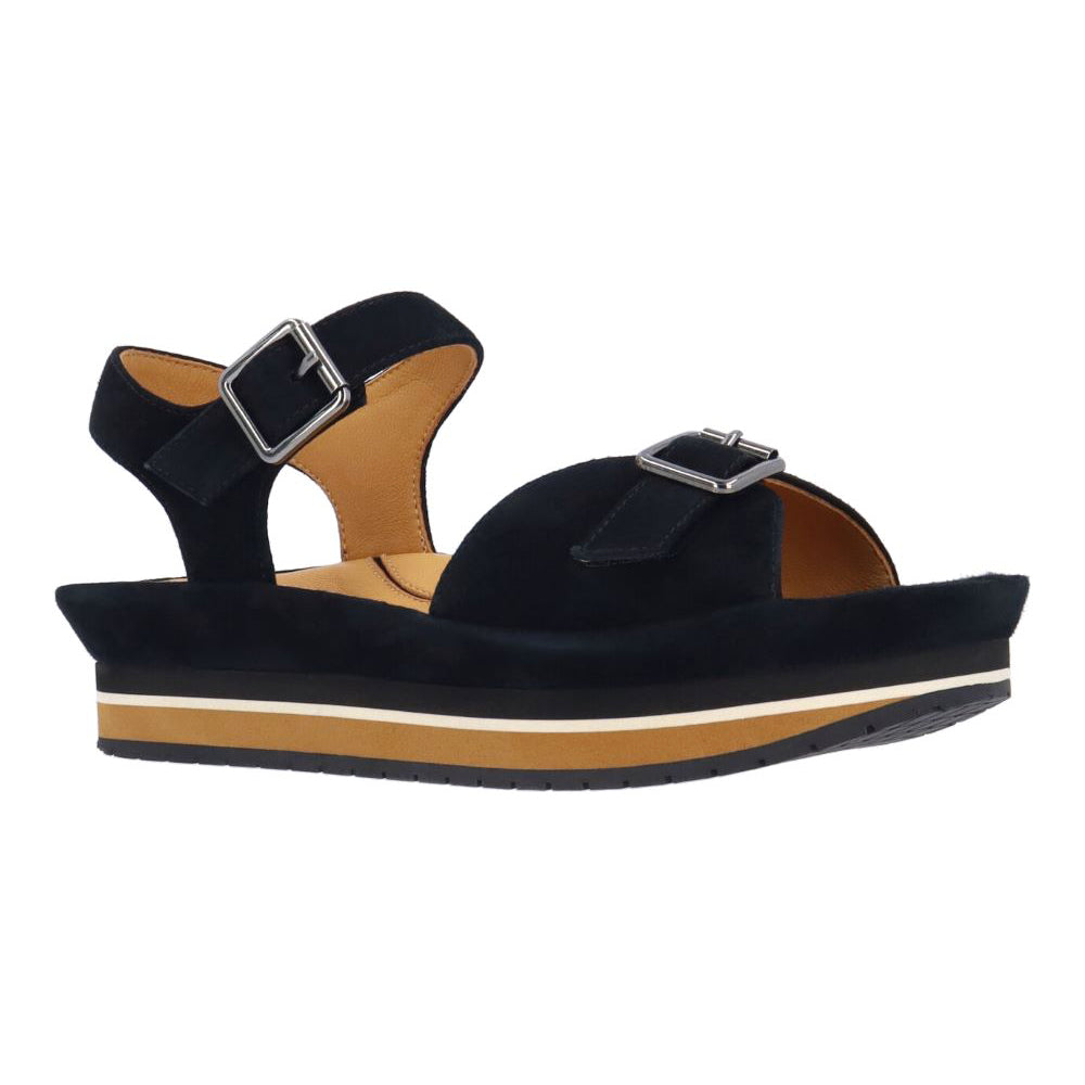 L'Amour Des Pieds Vardant Womens Shoes Black Kid Suede