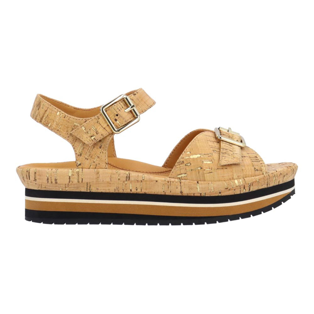 L'Amour Des Pieds Vardant Womens Shoes Natural Gold Cork