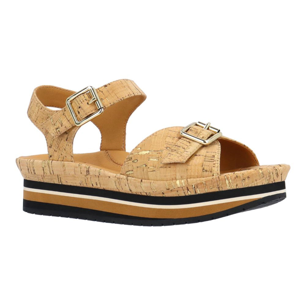 L'Amour Des Pieds Vardant Womens Shoes Natural Gold Cork