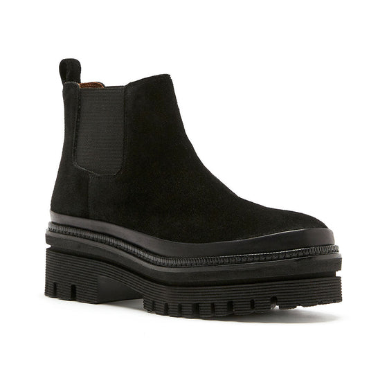 La Canadienne Yael Chelsea Boot Womens Shoes Black Suede