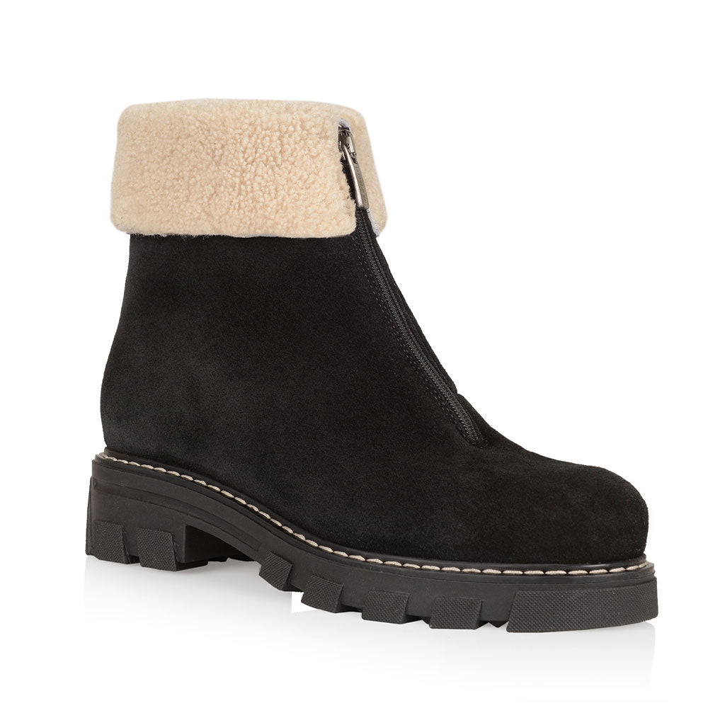 La Canadienne Abba Waterproof Boot Womens Shoes Black Suede
