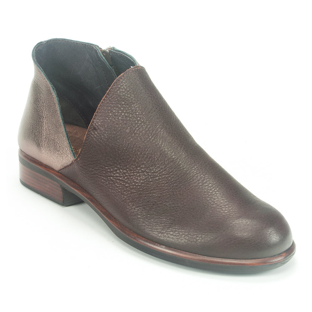 Naot Bayamo Low Ankle Bootie Womens Shoes Soft Brown Leather/Radiant Copper