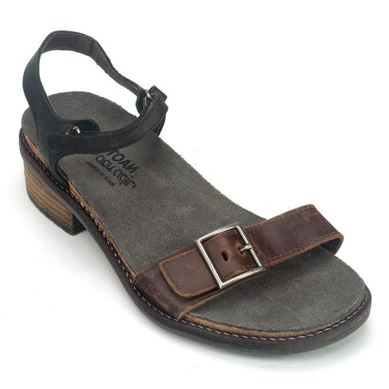 Naot Boho Sandal (17602) Womens Shoes Crazy Horse Lthr/Oily Coal Nubuck