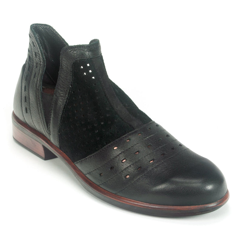 Naot Rivotra Ankle Bootie (26061) Womens Shoes Perf Black Combo/Soft Black