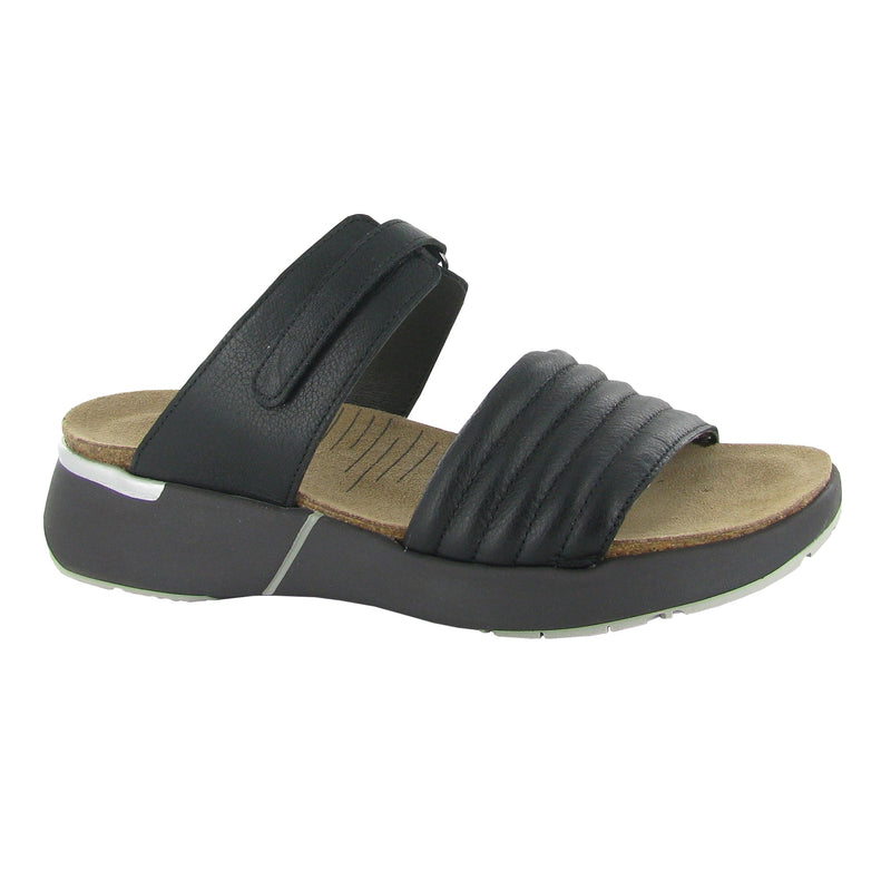Naot Vesta Slide Sandal (25010) Womens Shoes Soft Black Leather