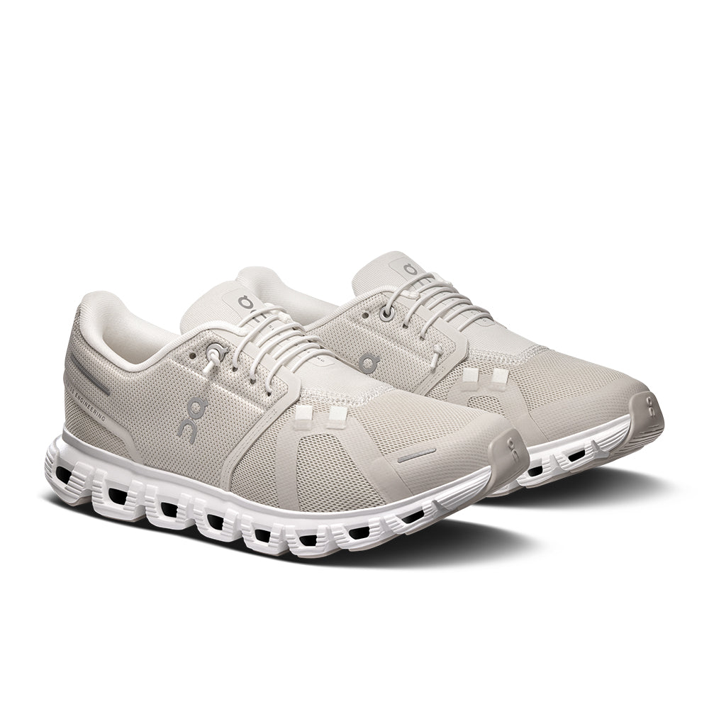 ON Running Cloud 6 Wide Women's Womens Shoes Pearl/White