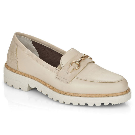 Rieker 54862 Womens Shoes OffWhite