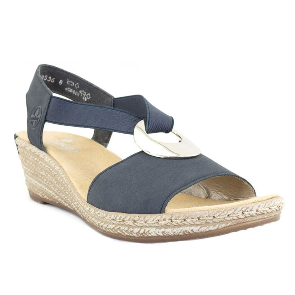 Rieker 624H6 Womens Shoes Pazifik