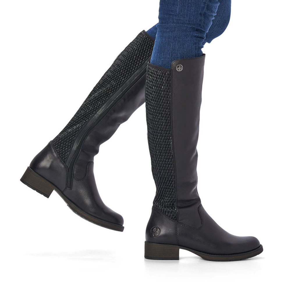 Rieker Z9591 Womens Shoes Schwarz