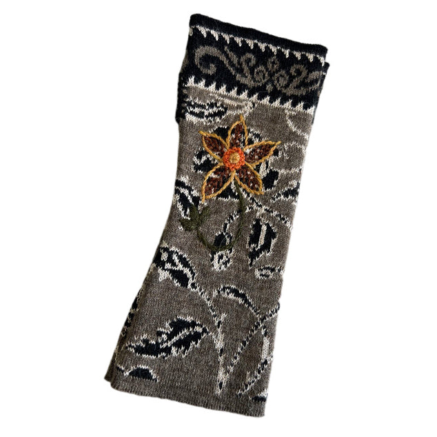 Tey Art Claire Handwarmer Alpaca Wool Handmade Hand Embroidered Glove