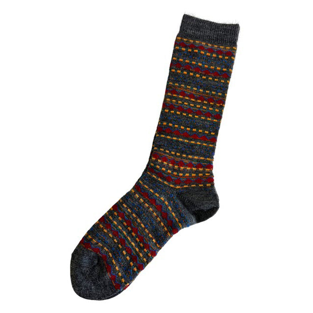 Tey Art Tribal Stripe Womens Hosiery Charcoal