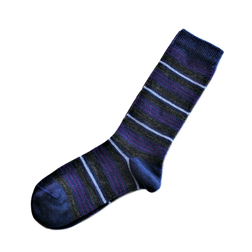 Tey Art Kelly Stripe Womens Hosiery Charcoal