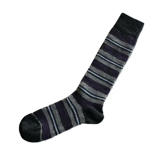 Tey Art Kelly Stripe Womens Hosiery Charcoal