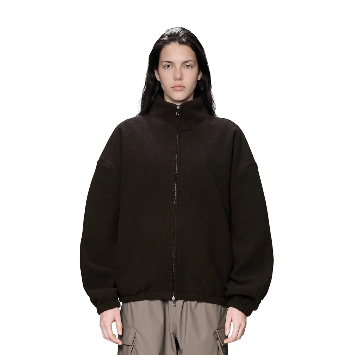 Rains Fleece Zip Jacket Women's Clothing Bark