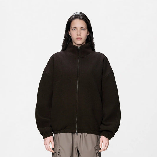 Rains Fleece Zip Jacket Women's Clothing Bark