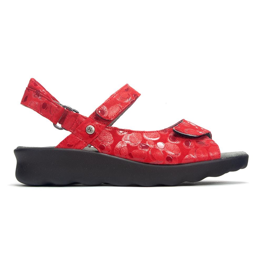 Wolky Pichu Sandal - 12-500 Red Circles Womens Shoes 12-500 Red Circles